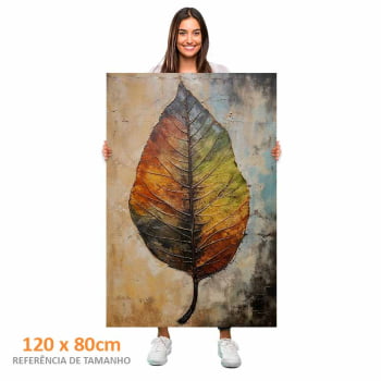 Quadro Retangular - Colorful Leaf