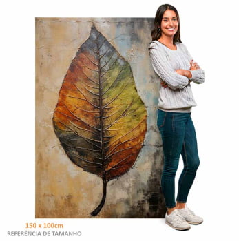 Quadro Retangular - Colorful Leaf
