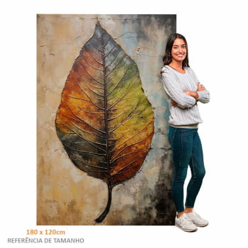 Quadro Retangular - Colorful Leaf
