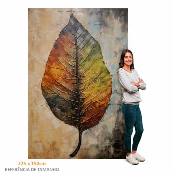 Quadro Retangular - Colorful Leaf