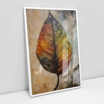 Quadro Retangular - Colorful Leaf