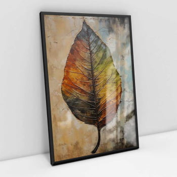Quadro Retangular - Colorful Leaf