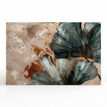 Quadro Retangular - Detalhe das Folhas Ginkgo