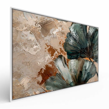 Quadro Retangular - Detalhe das Folhas Ginkgo