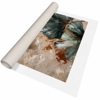 Quadro Retangular - Detalhe das Folhas Ginkgo