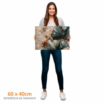 Quadro Retangular - Detalhe das Folhas Ginkgo