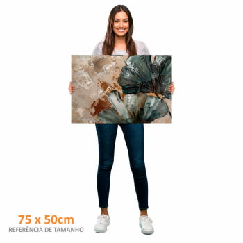 Quadro Retangular - Detalhe das Folhas Ginkgo