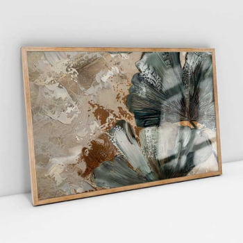 Quadro Retangular - Detalhe das Folhas Ginkgo