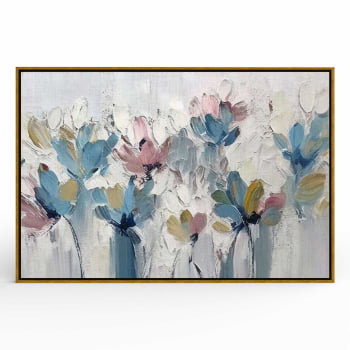 Quadro Retangular - Flores em Tons Pasteis