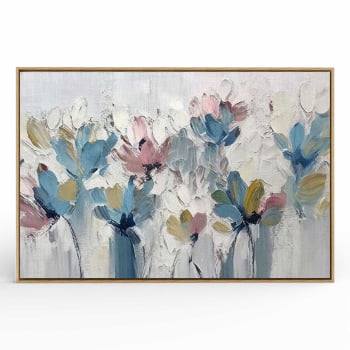 Quadro Retangular - Flores em Tons Pasteis