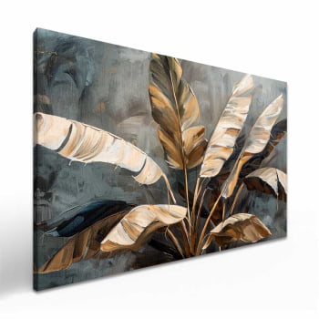 Quadro Retangular - Folhagens Douradas