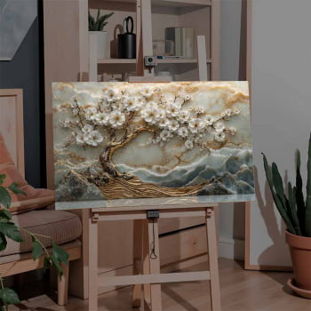 Quadro Retangular - Frozen Tree
