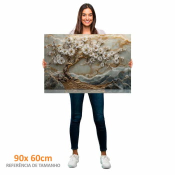 Quadro Retangular - Frozen Tree
