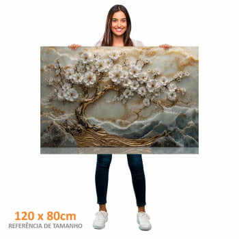 Quadro Retangular - Frozen Tree
