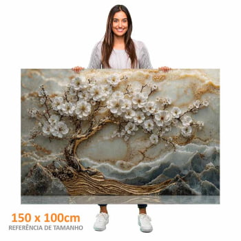 Quadro Retangular - Frozen Tree