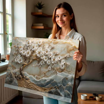 Quadro Retangular - Frozen Tree
