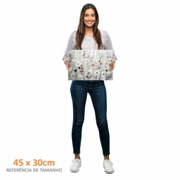 Quadro Retangular - Misty Meadow Field