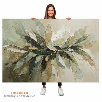 Quadro Retangular - Splash of Leaves
