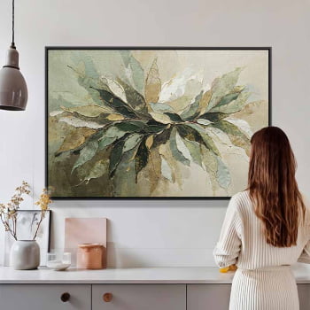 Quadro Retangular - Splash of Leaves