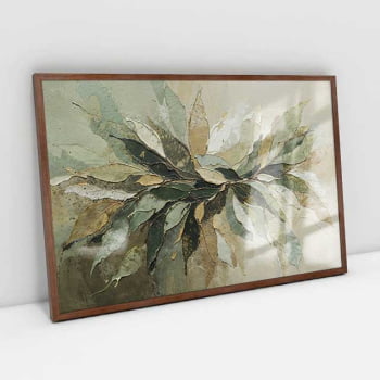 Quadro Retangular - Splash of Leaves