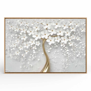 Quadro Retangular - White Blossom