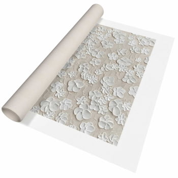 Quadro Retangular - White Flowers 3D