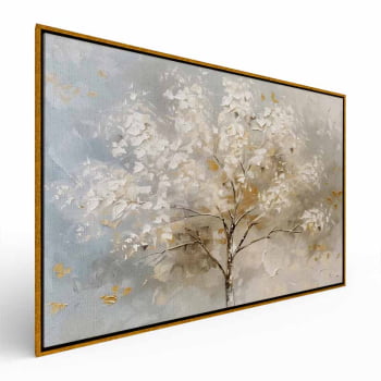 Quadro Retangular - White Tree Abstract Painting