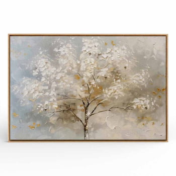 Quadro Retangular - White Tree Abstract Painting