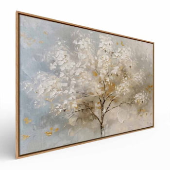 Quadro Retangular - White Tree Abstract Painting