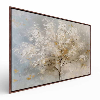 Quadro Retangular - White Tree Abstract Painting