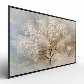 Quadro Retangular - White Tree Abstract Painting