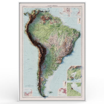 Quadro Retangular  -  South America - 1922 - John Bartholomew and Son - The Times Atlas