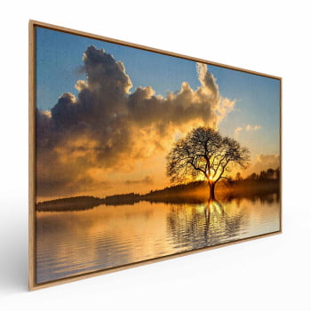 Quadro Retangular - Árvore solitária ao entardecer II