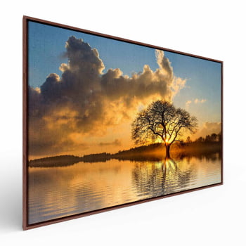 Quadro Retangular - Árvore solitária ao entardecer II
