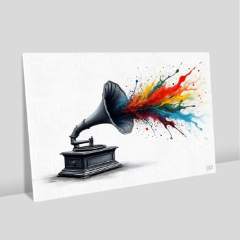 Quadro Retangular - The Color of Music