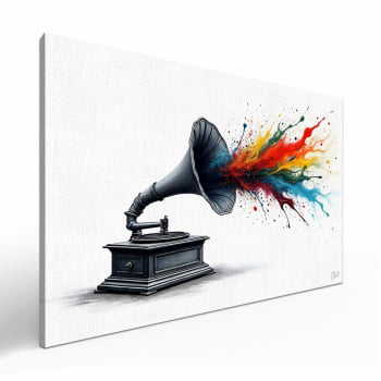 Quadro Retangular - The Color of Music