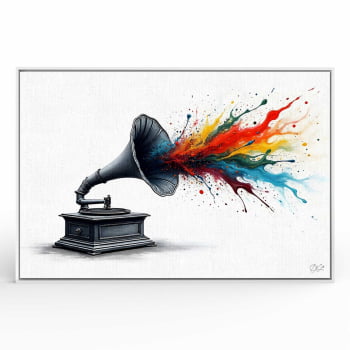 Quadro Retangular - The Color of Music