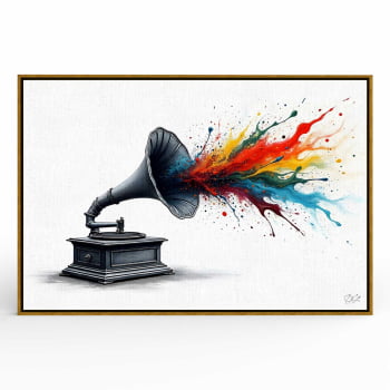Quadro Retangular - The Color of Music