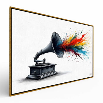 Quadro Retangular - The Color of Music