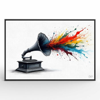 Quadro Retangular - The Color of Music
