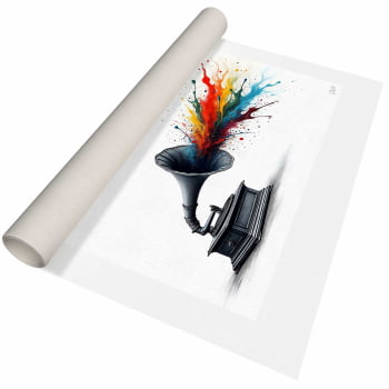Quadro Retangular - The Color of Music