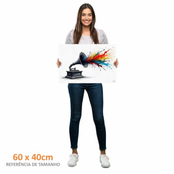 Quadro Retangular - The Color of Music