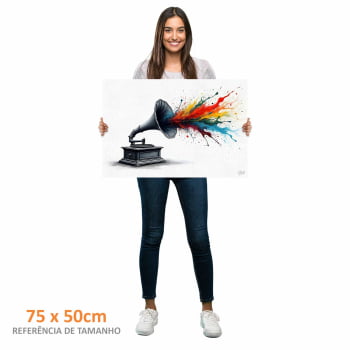 Quadro Retangular - The Color of Music