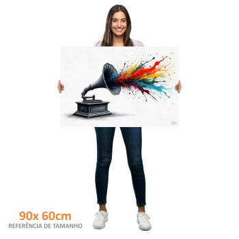 Quadro Retangular - The Color of Music