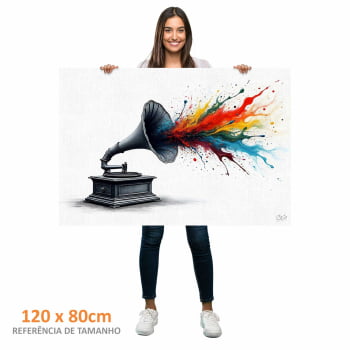 Quadro Retangular - The Color of Music