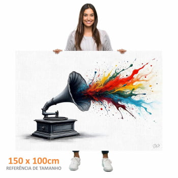 Quadro Retangular - The Color of Music