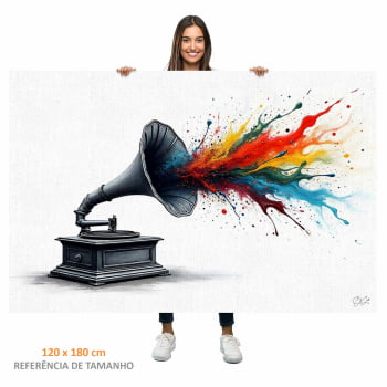 Quadro Retangular - The Color of Music