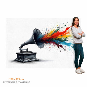 Quadro Retangular - The Color of Music