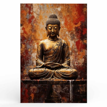 Quadro Retangular - A MEDITAÇÃO DO BUDA		