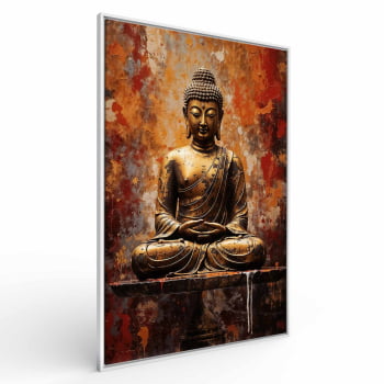 Quadro Retangular - A MEDITAÇÃO DO BUDA		